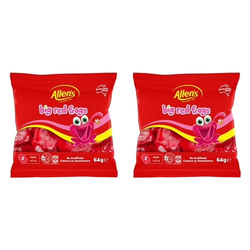 Allen's Frogs Alive Lollies Bag 64g x 12 Bundle of 2