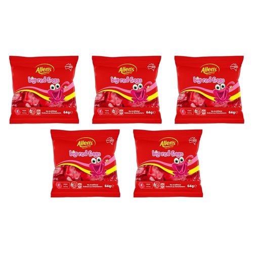Allen's Frogs Alive Lollies Bag 64g x 12 Bundle of 5