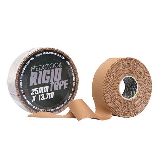 Medstock Rigid Strapping Tape Tan, 25 Millimetre, 13.7m