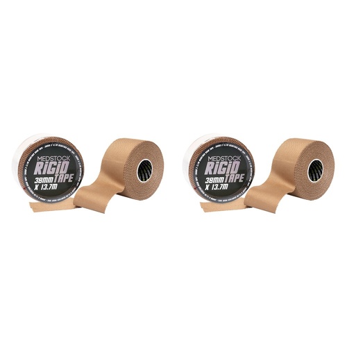 Medstock Rigid Strapping Tape Tan, 38 Millimetre, 13.7m Pack of 2