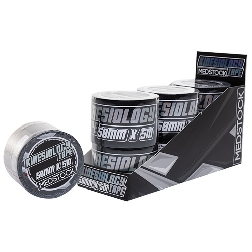 Medstock Kinesiology Tape Black, 5m Roll
