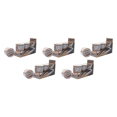 Medstock Kinesiology Tape Beige, 5m Roll Pack of 5