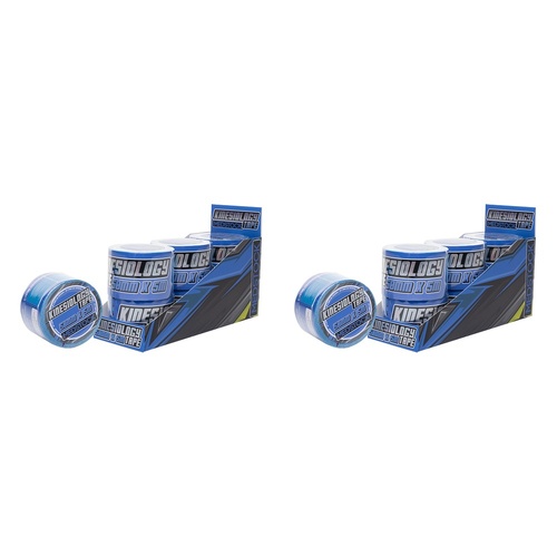 Medstock Kinesiology Tape Blue, 5m Roll Pack of 2