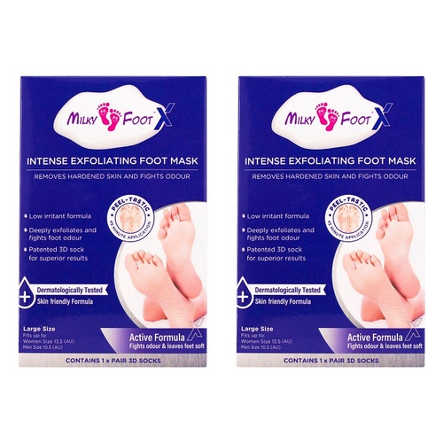 Milky Foot Active Exfoliating Foot Pads Pack of 2