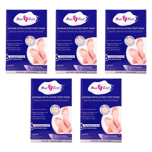 Milky Foot Active Exfoliating Foot Pads Pack of 5