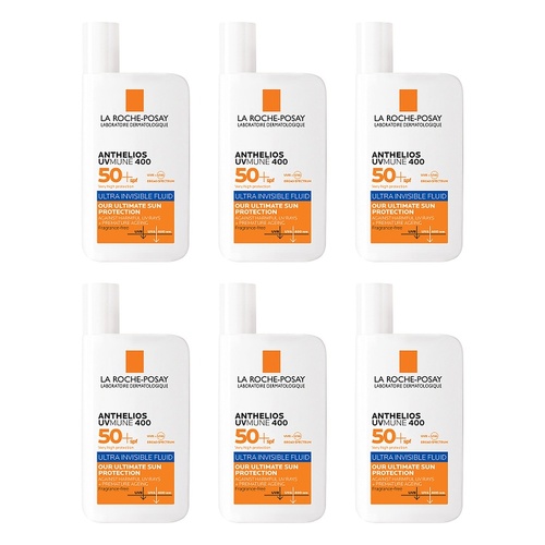 La Roche-Posay Anthelios UVMUNE 400 Ultra Invisible Fluid SPF50+ 50mL Pack of 6