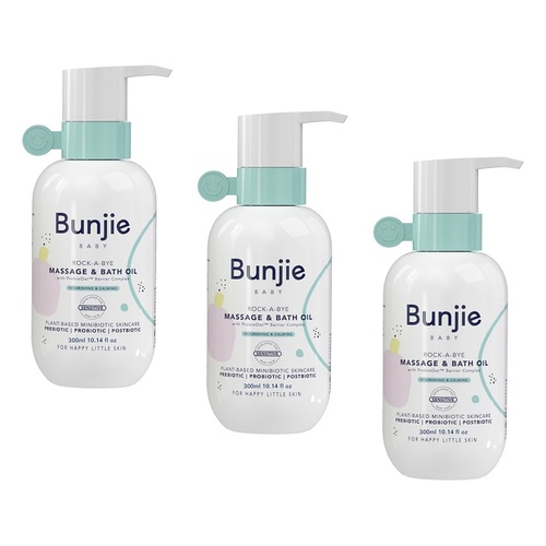 Bunjie Massage & Bath Oil 300mL Pack of 3