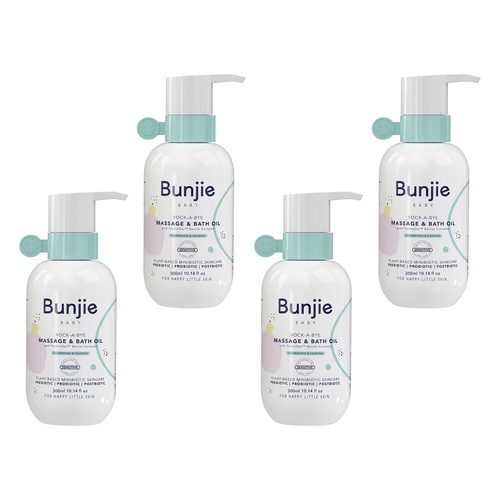 Bunjie Massage & Bath Oil 300mL Pack of 4