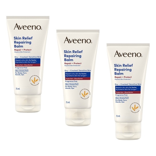 Aveeno Skin Relief Repairing Balm 75mL Pack of 3