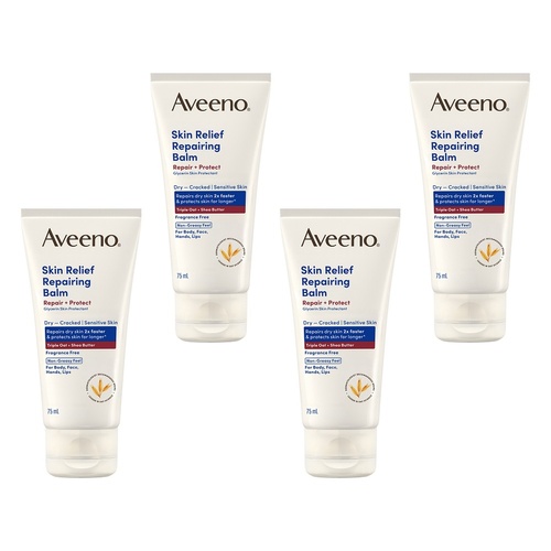 Aveeno Skin Relief Repairing Balm 75mL Pack of 4