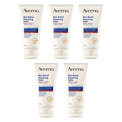 Aveeno Skin Relief Repairing Balm 75mL Pack of 5