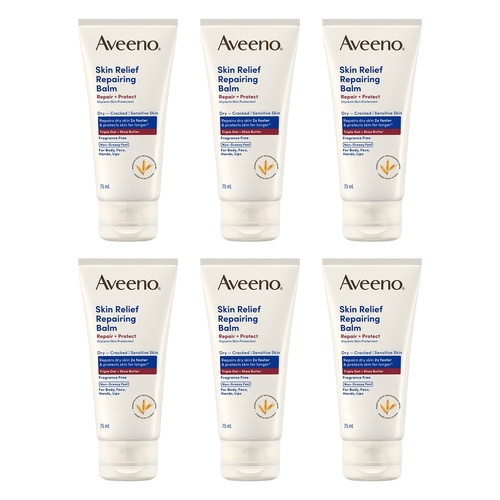 Aveeno Skin Relief Repairing Balm 75mL Pack of 6