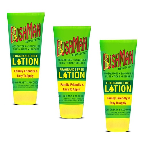 Bushman Fragrance Free Lotion 95mL Pack of 3