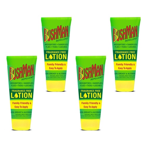 Bushman Fragrance Free Lotion 95mL Pack of 4