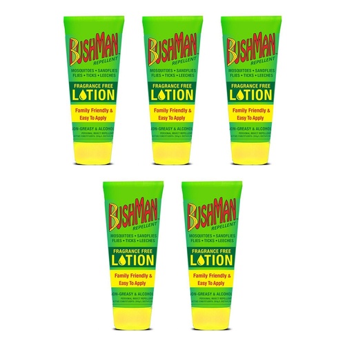 Bushman Fragrance Free Lotion 95mL Pack of 5