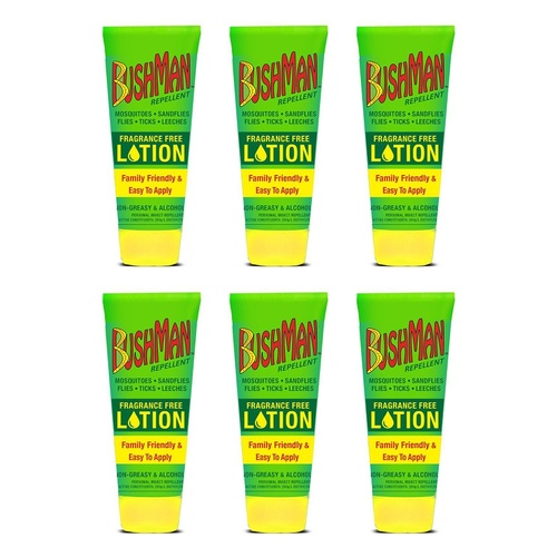 Bushman Fragrance Free Lotion 95mL Pack of 6