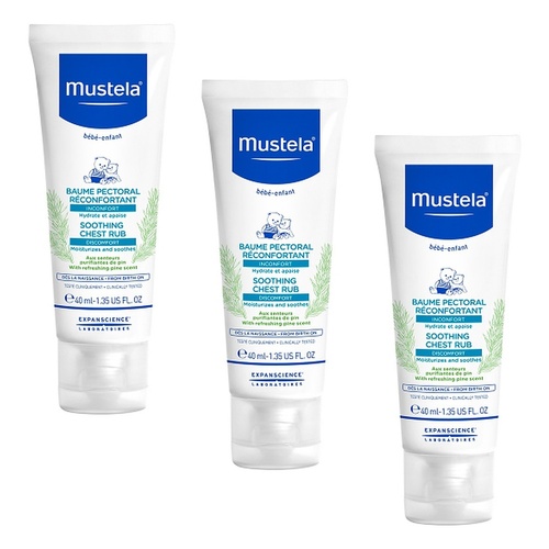 Mustela Soothing Chest Rub 40mL Pack of 3