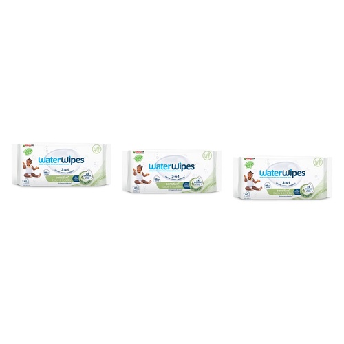 WaterWipes Baby & Toddler Textured Sensitive 60 Wipes Pack of 3