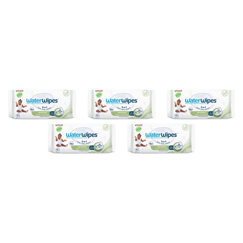 WaterWipes Baby & Toddler Textured Sensitive 60 Wipes Pack of 5