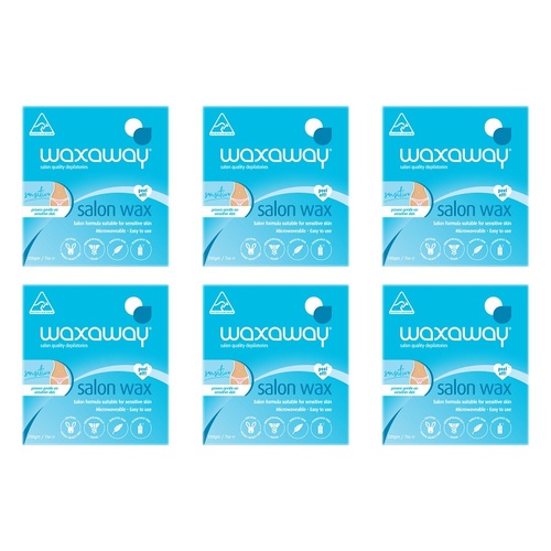 Waxaway Salon Wax Sensitive 200g Pack of 6