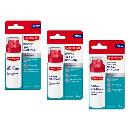 Elastoplast Second Skin Protection Spray Bandage 40mL Pack of 3
