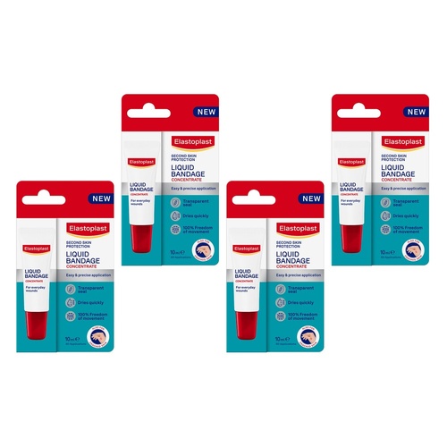 Elastoplast Second Skin Protection Liquid Bandage Concentrate 10mL Pack of 4