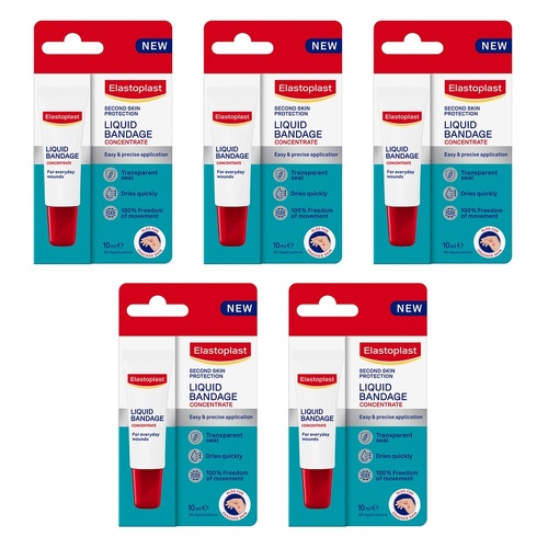 Elastoplast Second Skin Protection Liquid Bandage Concentrate 10mL Pack of 5