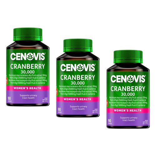 Cenovis Cranberry 30,000 90 Capsules Pack of 3