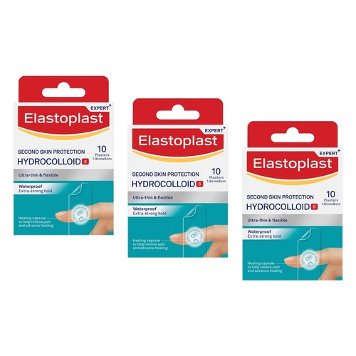 Elastoplast Second Skin Protection Hydrocolloid 10 Pack Bundle of 3