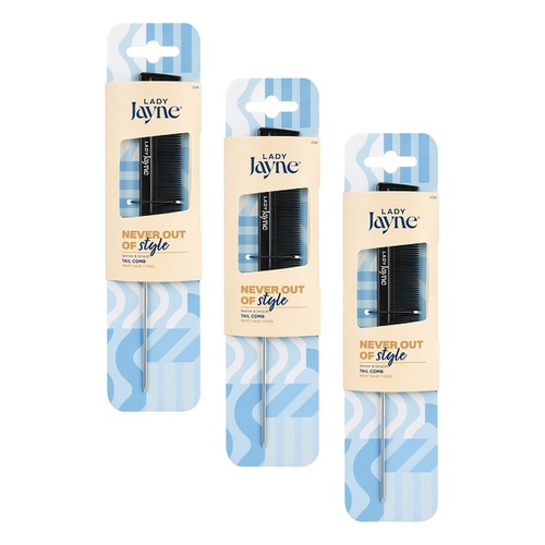 Lady Jayne Metal Tail Comb x 3 Bundle of 3