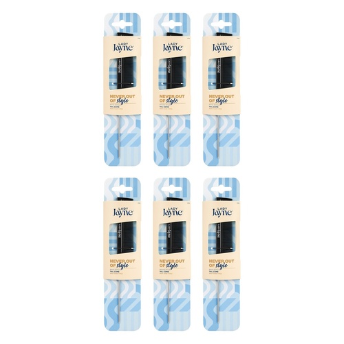 Lady Jayne Metal Tail Comb x 3 Bundle of 6