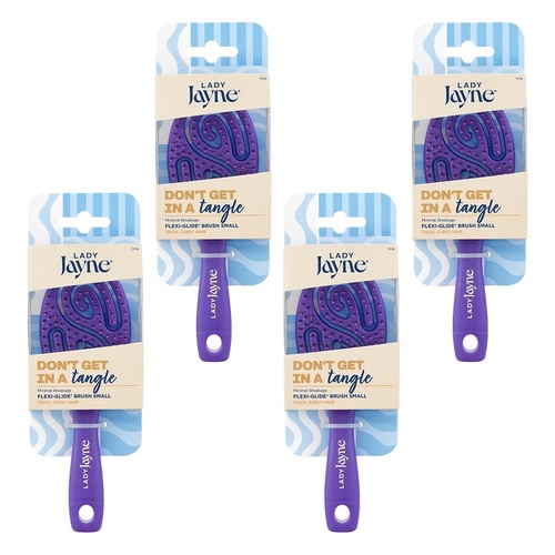 Lady Jayne Flexi-Glide Brush Purse-Sized x 3 Bundle of 4