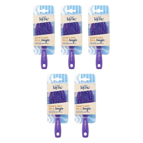 Lady Jayne Flexi-Glide Brush Purse-Sized x 3 Bundle of 5