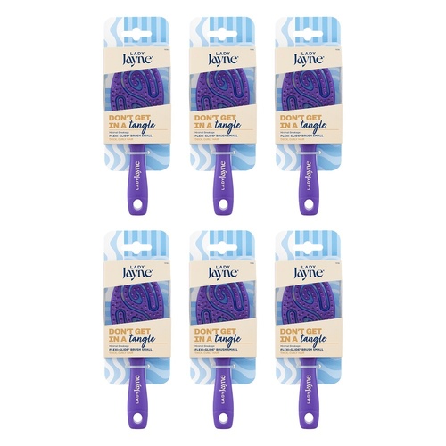 Lady Jayne Flexi-Glide Brush Purse-Sized x 3 Bundle of 6