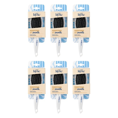Lady Jayne Nylon Ball Tipped Cushion Paddle Brush Pack of 6