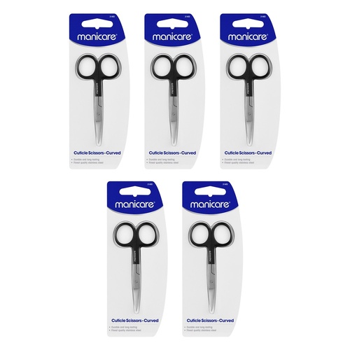 Manicare Scissors Cut CVD Stainless Steel Cuticle Scissors Pack of 5