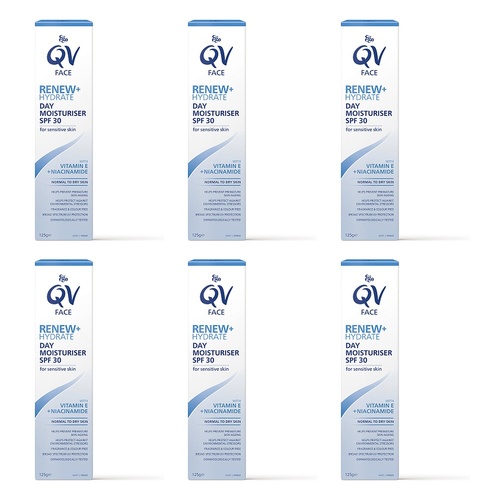 Ego QV Face Renew + Hydrate Day Moisturiser SPF30 125g Pack of 6