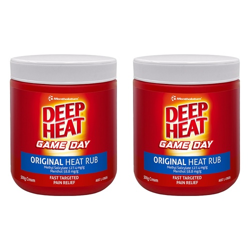 Deep Heat Game Day Original Heat Rub 500g Pack of 2