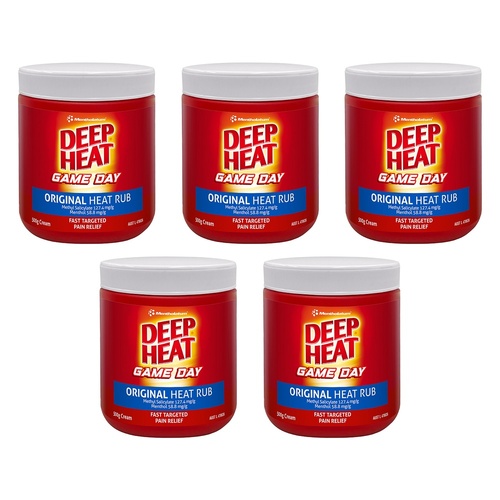 Deep Heat Game Day Original Heat Rub 500g Pack of 5
