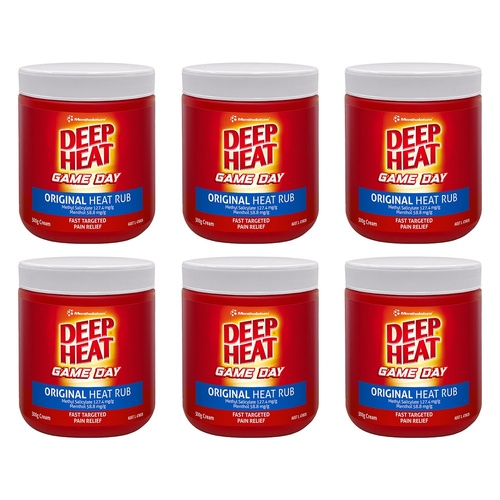 Deep Heat Game Day Original Heat Rub 500g Pack of 6
