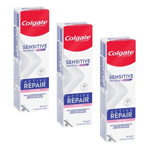 Colgate Sensitive Pro-Relief Active Repair Gum Care Toothpaste 110g Pack of 3