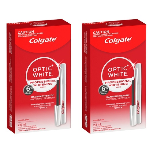 Colgate Optic White Professional Whitening Wand 2.5mL Pack of 2