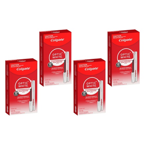 Colgate Optic White Professional Whitening Wand 2.5mL Pack of 4