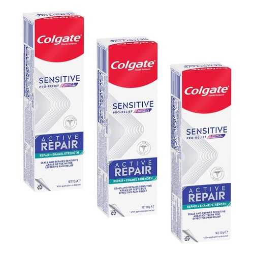 Colgate Sensitive Pro-Relief Active Repair Enamel Strength Toothpaste Pack of 3