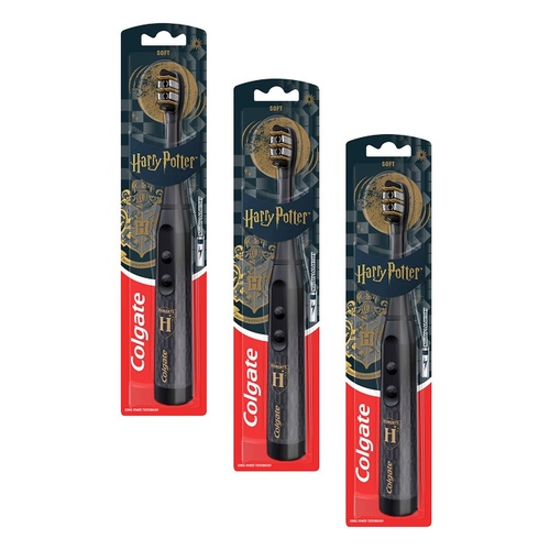 Colgate Adult Harry Potter Sonic Power Toothbrush Soft Bristles Pack of 3