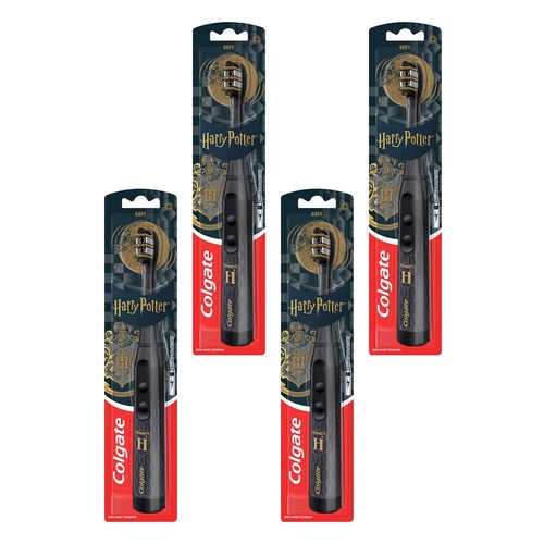 Colgate Adult Harry Potter Sonic Power Toothbrush Soft Bristles Pack of 4