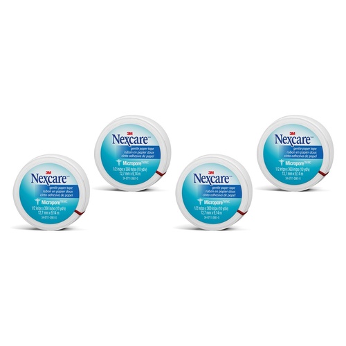Nexcare Micropore First Aid Tape White 12.7mm x 9.1m x 24 Bundle of 4