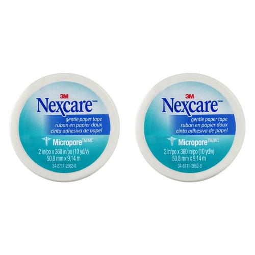 Nexcare Micropore First Aid Tape White 50.8mm x 9.1m x 6 Bundle of 2