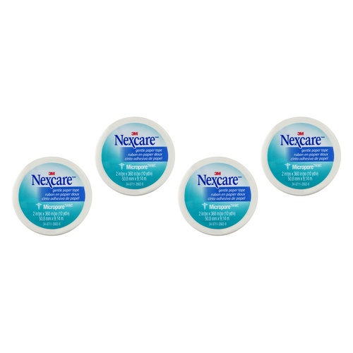 Nexcare Micropore First Aid Tape White 50.8mm x 9.1m x 6 Bundle of 4