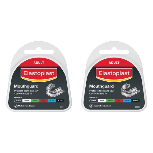 Elastoplast Sport Mouthguard Adult Assorted Colours x 6 Bundle of 2